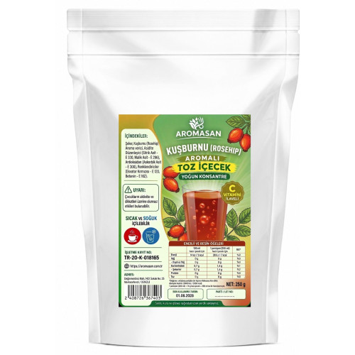 Kuşburnu Aromalı İçecek Tozu 250 gr ürün görseli