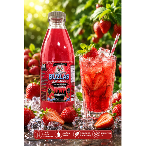 Karpuz Çilek Aromalı Buzlaş-slush Şurup 1 e 5 konsantre 1 lt ürün görseli