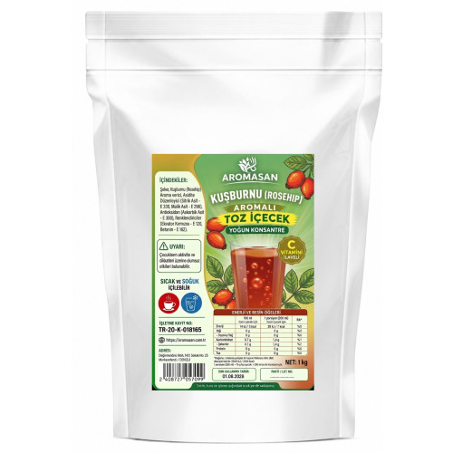 Kuşburnu Aromalı İçeccek Tozu 1 kg ürün görseli