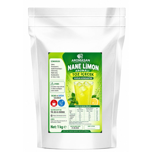 Coffee Naturelle Nane Limon Aromalı İçecek Tozu (Oralet) 1 kg ürün görseli