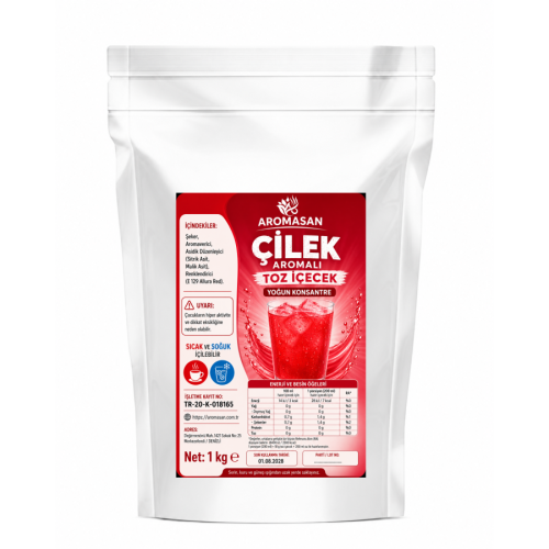 Coffee Naturelle Çilek Aromalı İçecek Tozu (Oralet) 1 kg ürün görseli
